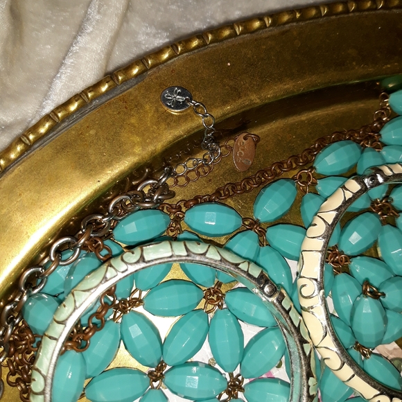 SOLD!!Vintage teal blue bling jewelry lot - Picture 8 of 10